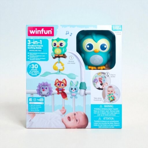 أصدقاء الغابة 3×1: معلّق سرير مهدّئ للنوم 3-in-1 Woodland Friends Soothing Mobile
