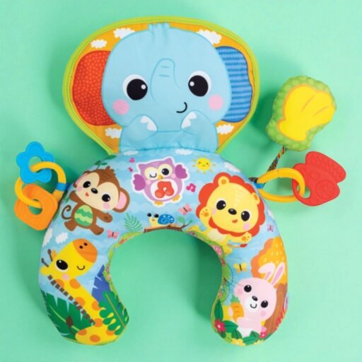 وسادة وقت البطن التفاعلية: متعة الغابة | Jungle Fun Tummy Time Pillow