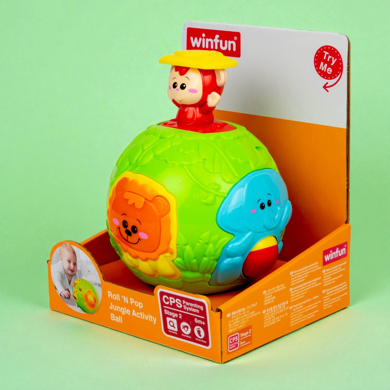 كرة نشاط أدغال متدحرجة – Roll ’N Pop Jungle Ball