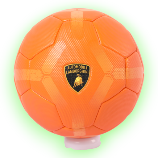⁧كرة قدم بخياطة آلية مقاس⁩ ⁦ 5 ⁩ — PVC Orange Stripe LAMBORGHINI