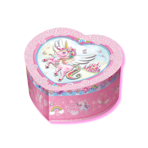 علبة مجوهرات موسيقية شكل قلب (Heart Shape Music Jewelry Box)