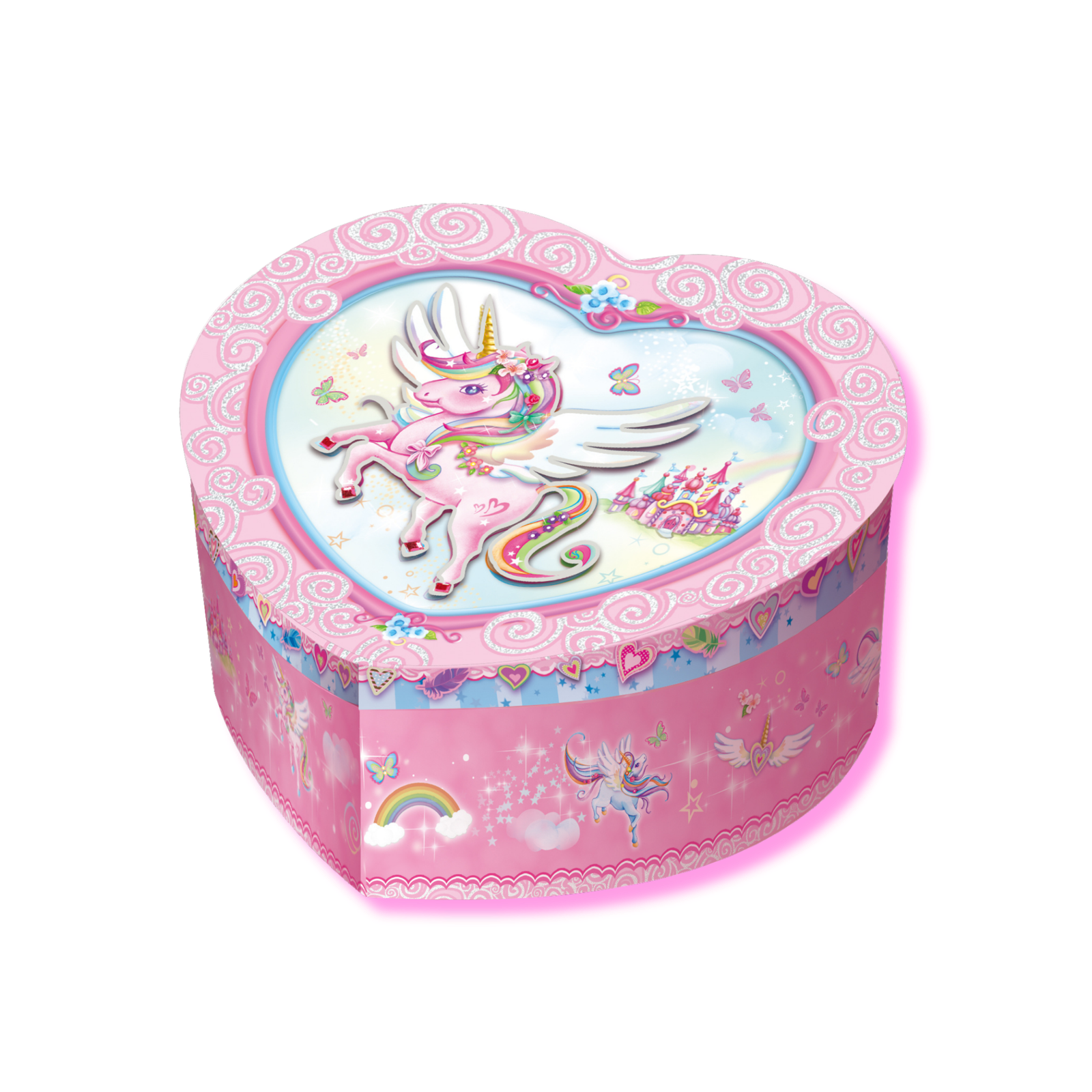 علبة مجوهرات موسيقية شكل قلب (Heart Shape Music Jewelry Box)