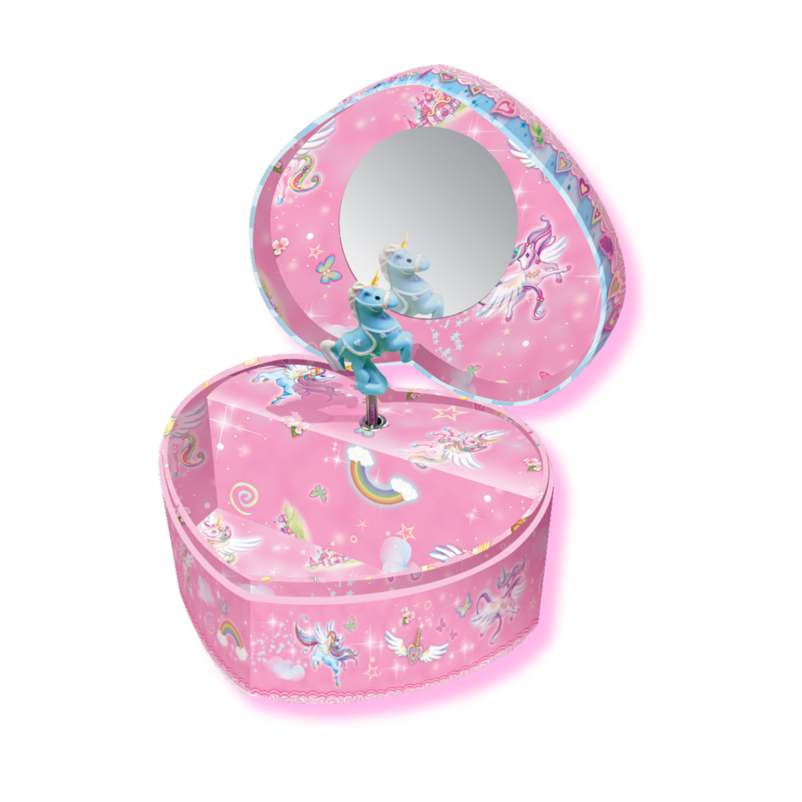 علبة مجوهرات موسيقية شكل قلب (Heart Shape Music Jewelry Box) - الصورة 2