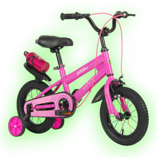 ⁧دراجة أطفال⁩ ⁦12" ⁩ — Pink Black LAMBORGHINI