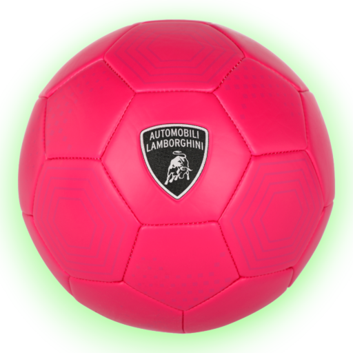 ⁧كرة قدم بخياطة آلية مقاس⁩ ⁦ 5 ⁩ — PVC Pink LAMBORGHINI