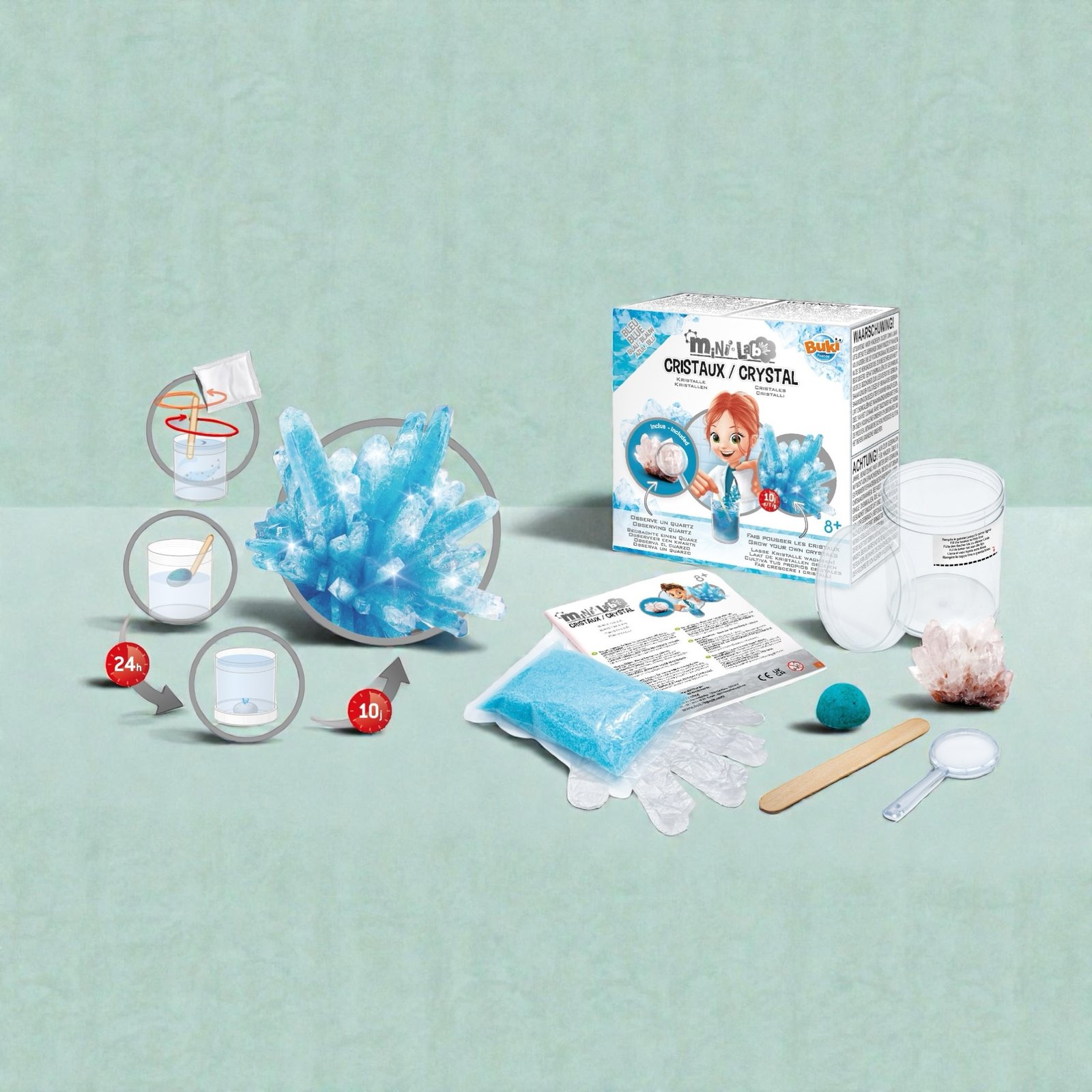 ميني لاب – بلورات زرقاء - Mini Lab - Crystal (Blue) - الصورة 2