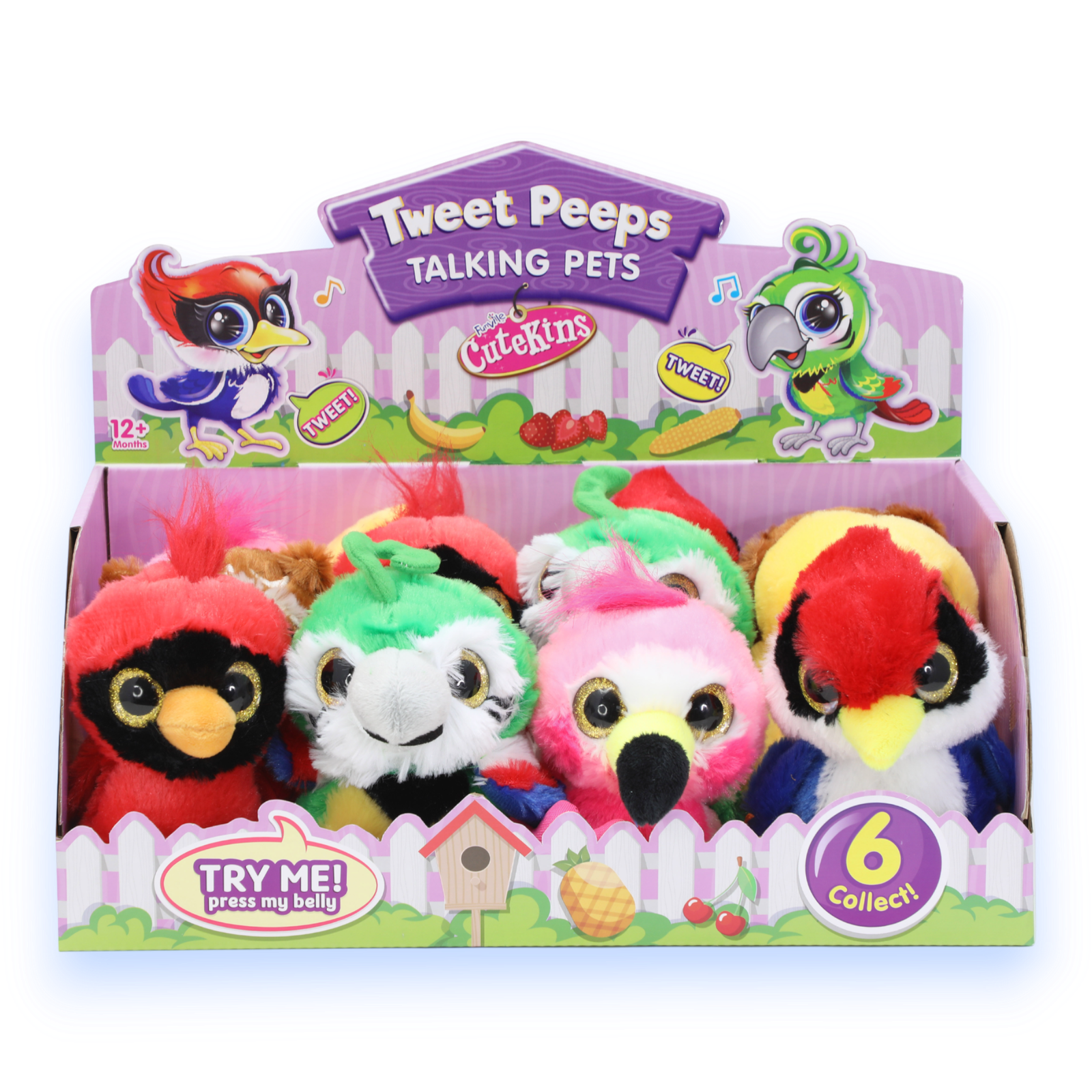 مجموعة 6 طيور مع أصوات 12 — Tweet Peeps cm Plush - الصورة 3