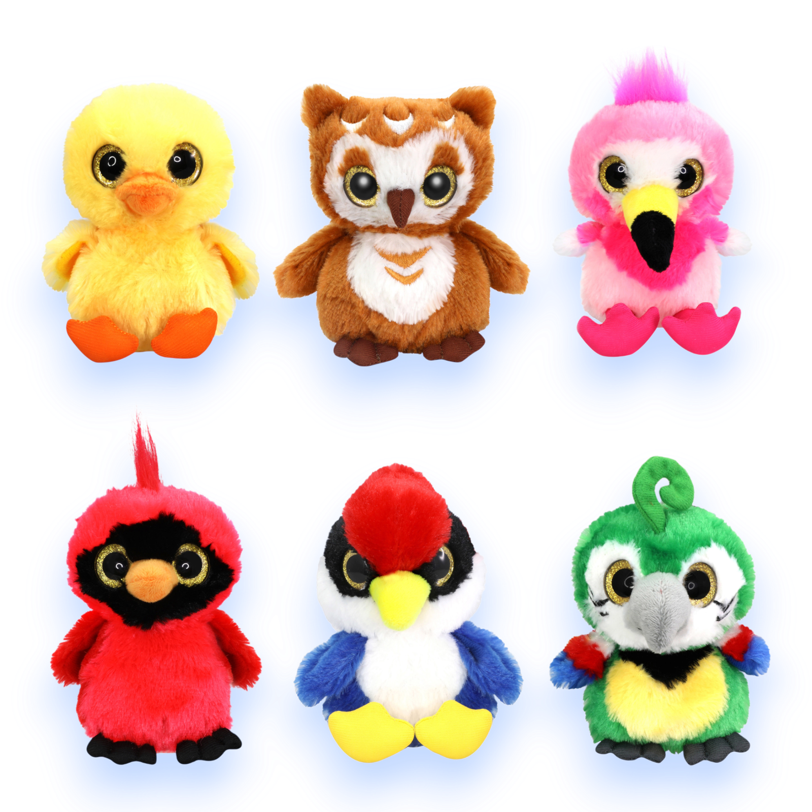 مجموعة 6 طيور مع أصوات 12 — Tweet Peeps cm Plush