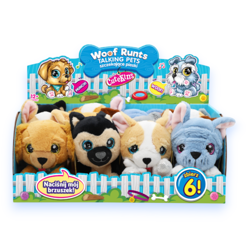 مجموعة 6 كلاب مع أصوات 12 — Woof Runts cm Plush