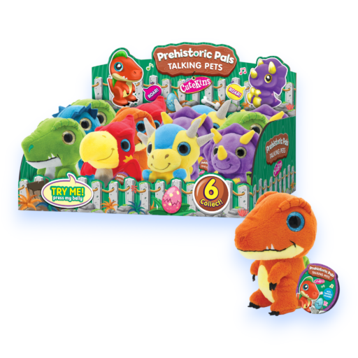 مجموعة 6 ديناصورات مع أصوات 12 — Prehistoric Pals cm Plush