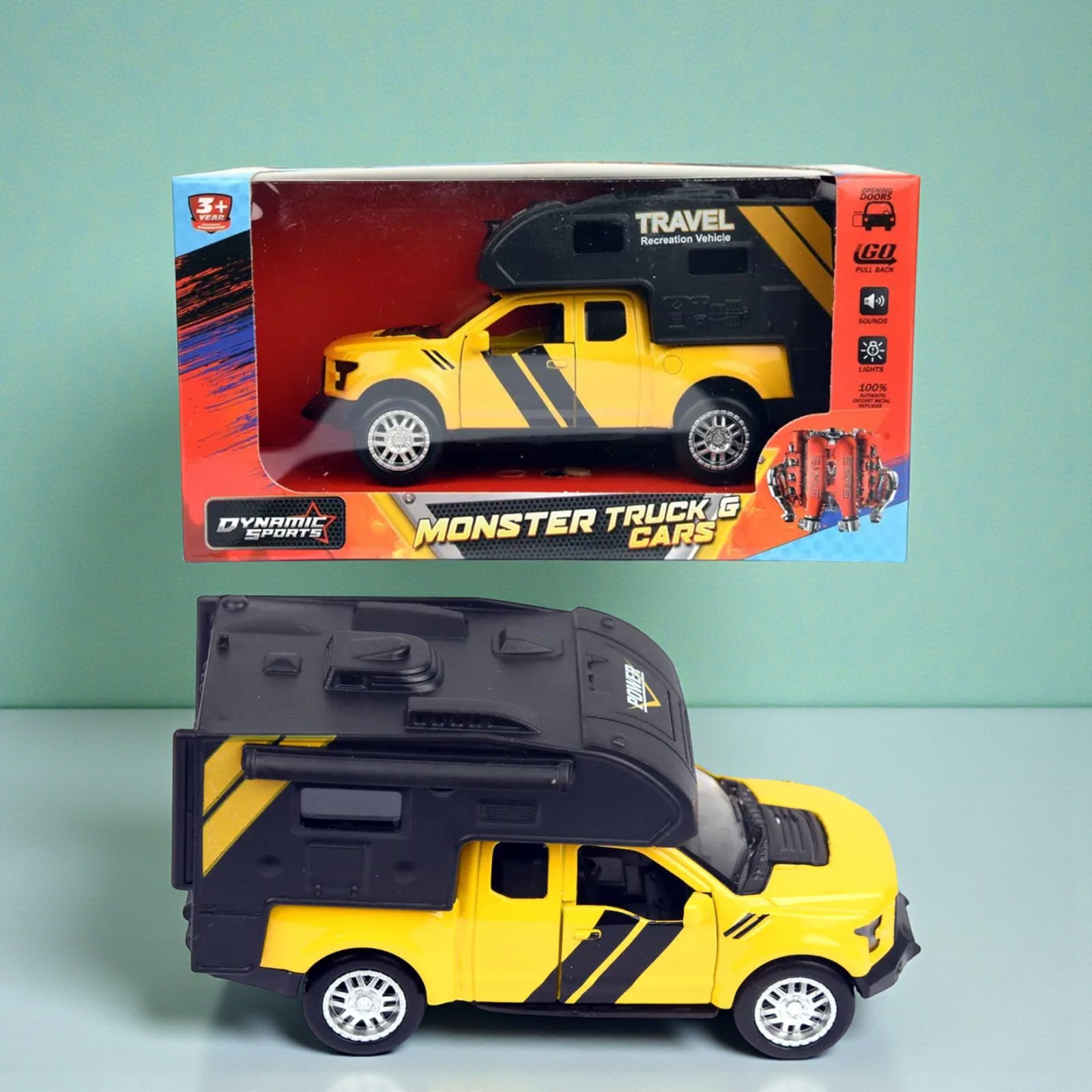 سيارة معدنية 1:36 مع أضواء وصوت — CAMPER VAN