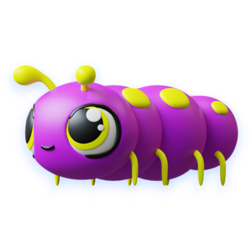 يرقة إلكترونية متحركة Caterpillar Purple (JIGGLY PETS)
