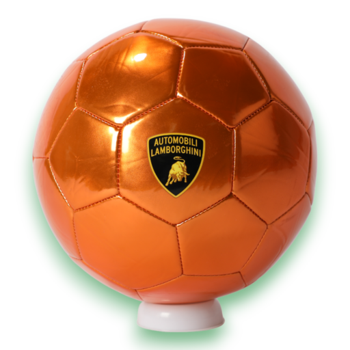 ⁧كرة قدم مقاس⁩ ⁦ 2 ⁩ — Metallic PVC Orange LAMBORGHINI