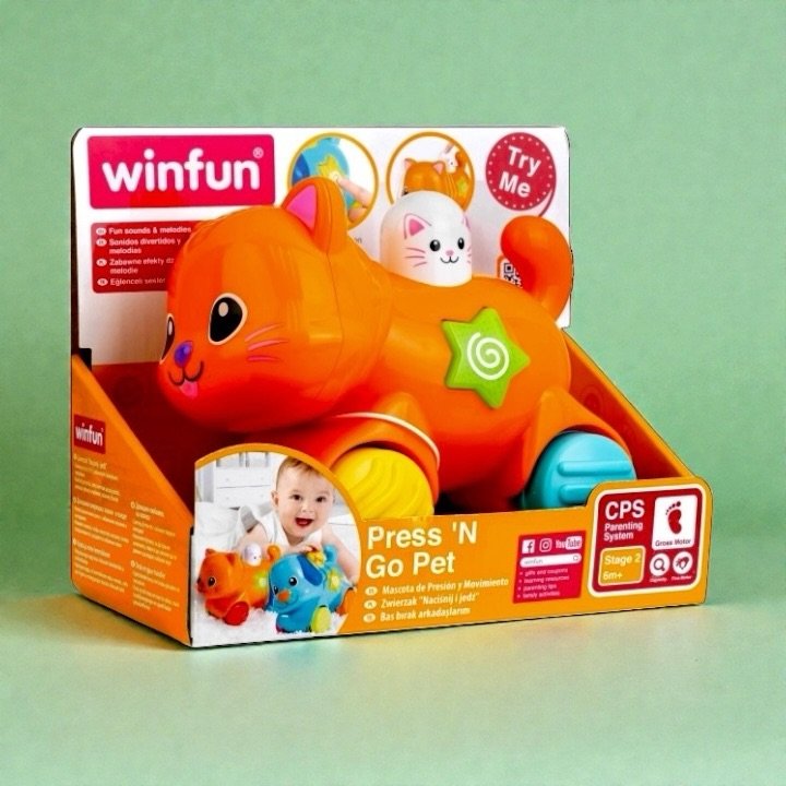 لعبة دعس وانطلاق – قطة صغيرة Press ’N Go Kitten - الصورة 3