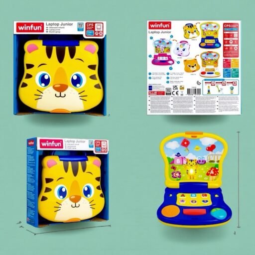 ‏لابتوب جونيور للأطفال  تصميم النمر ‎Laptop Junior - Tiger‎‏