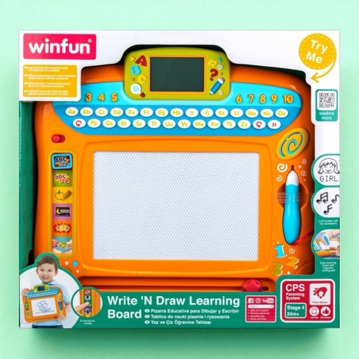 لوح الكتابة والرسم الذكي 6 في 1 | Write 'N Draw Board