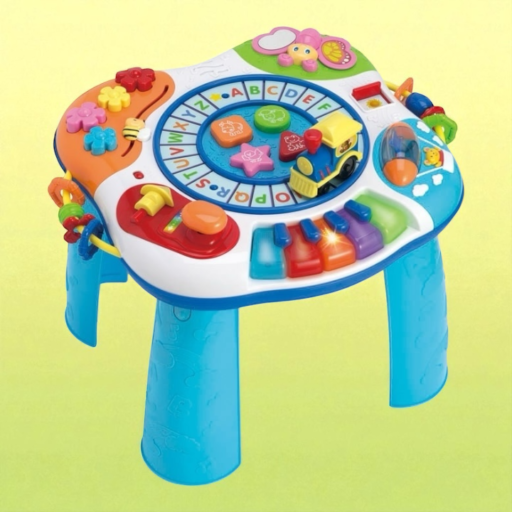 طاولة أنشطة البيانو وقطار الحروف | Letter Train & Piano Activity Table