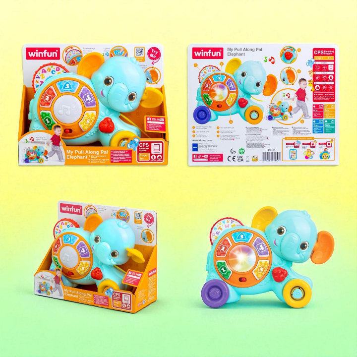 الفيل الصديق المتحرك بالجر | My Pull Along Pal Elephant - الصورة 2