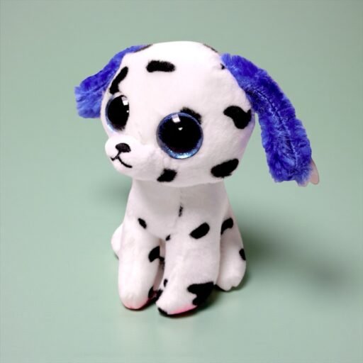 دمية قطيفة كلب دالميشن أبيض بنقط سوداء - Plush Dog - Dalmatian (Blue Ears)