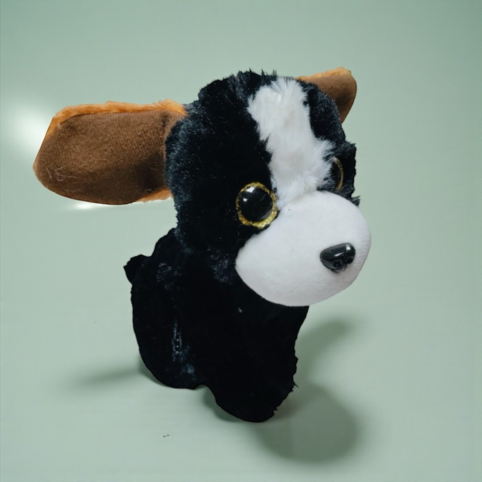 دمية قطيفة كلب أسود وأبيض - Plush Dog - Black & White - الصورة 8