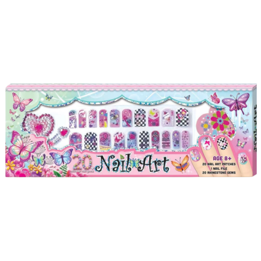 طقم فن أظافر الفراشة (Butterfly Nail Art Set)