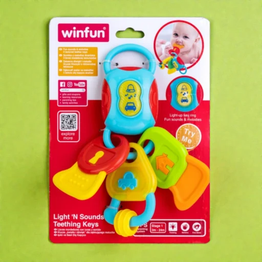 مفاتيح التسنين المضيئة والموسيقية | Light 'N Sounds Teething Keys