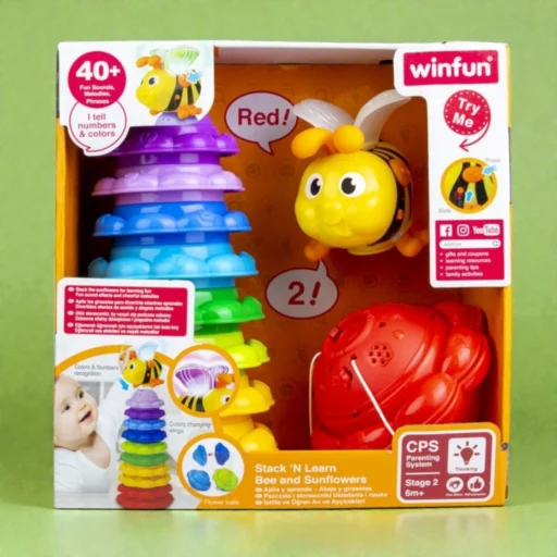 أكواب تكديس النحلة وعباد الشمس التعليمية | Stack 'N Learn Bee and Sunflowers