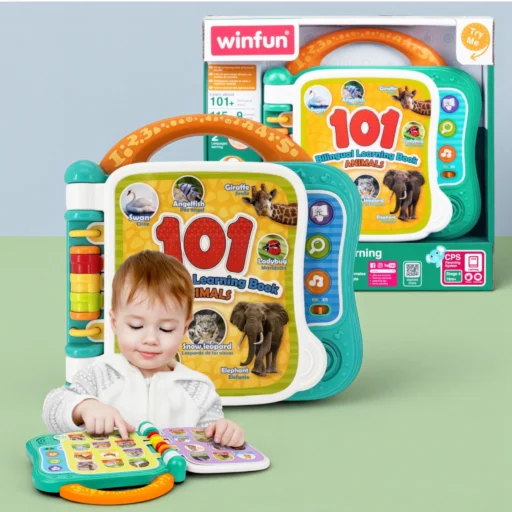 كتاب الحيوانات التعليمي ثنائي اللغة 101 كلمة | 101 Bilingual Learning Book