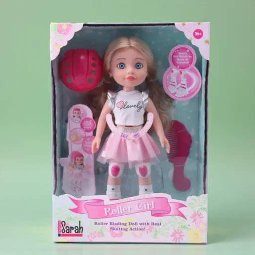 ‎Sarah Creations Roller Skating Girl‎ | دمية سارة المتزلجة مع موسيقى وتحكم Infrared