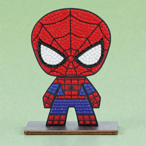 اصنع شخصية Spiderman بأحجار الكريستال آرت