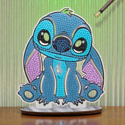 طقم كريستال آرت مرآة كبيرة خشب – كومبو شخصيات