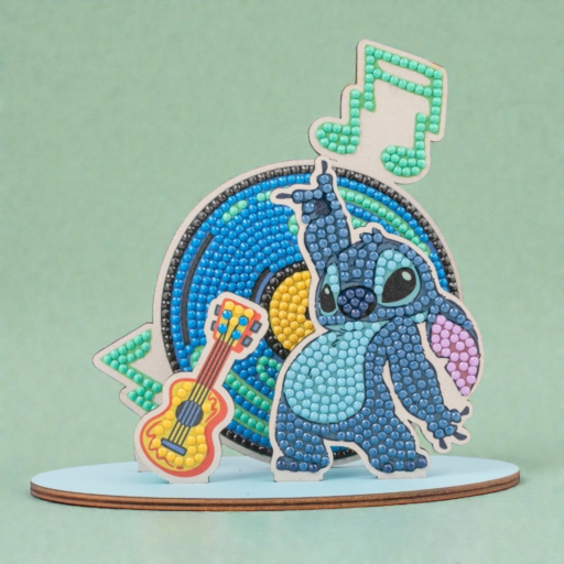 مشهد كريستال آرت متلألئ – Stitch Music (3 قطع)