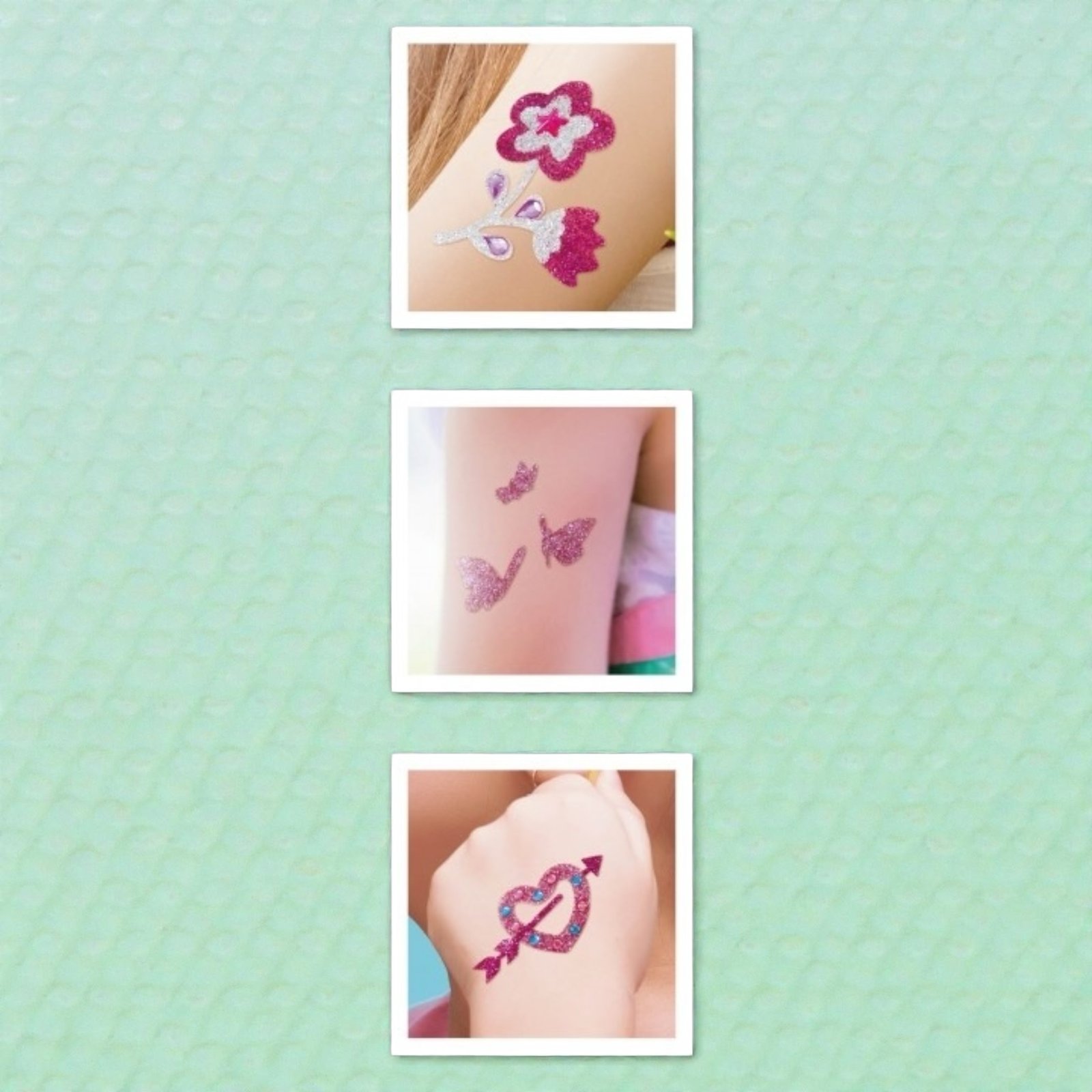 وشم جليتر لامع للأطفال — Tattoos - الصورة 2