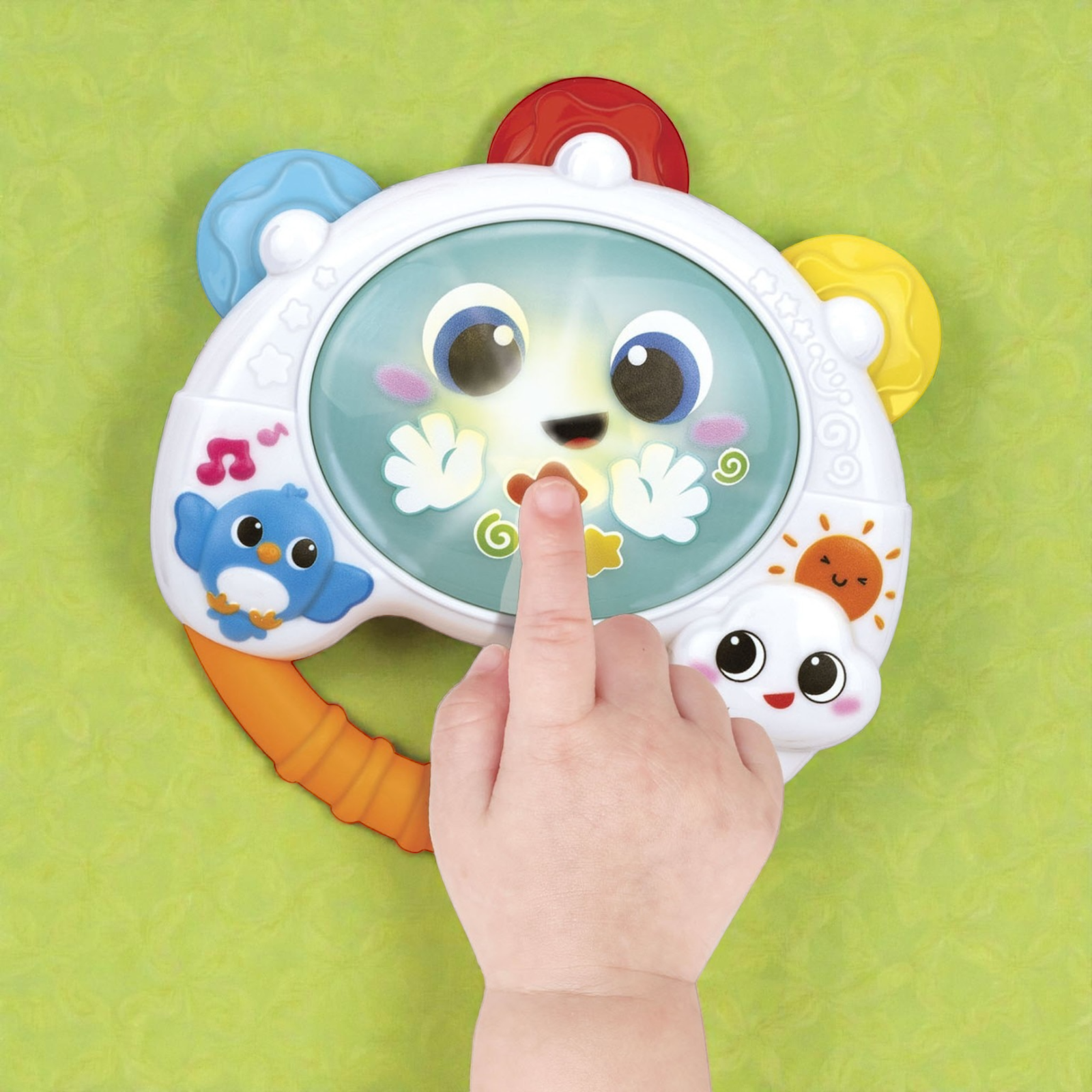 طنبور هزّاز للرضع مع أصوات موسيقية Baby Shaker Tambourine - الصورة 4