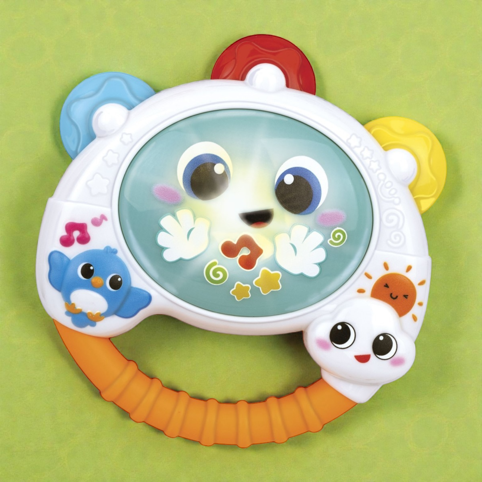 طنبور هزّاز للرضع مع أصوات موسيقية Baby Shaker Tambourine