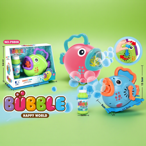 ‏آلة الفقاعات على شكل سمكة مرحة ‎- Fun Fish Bubble Machine