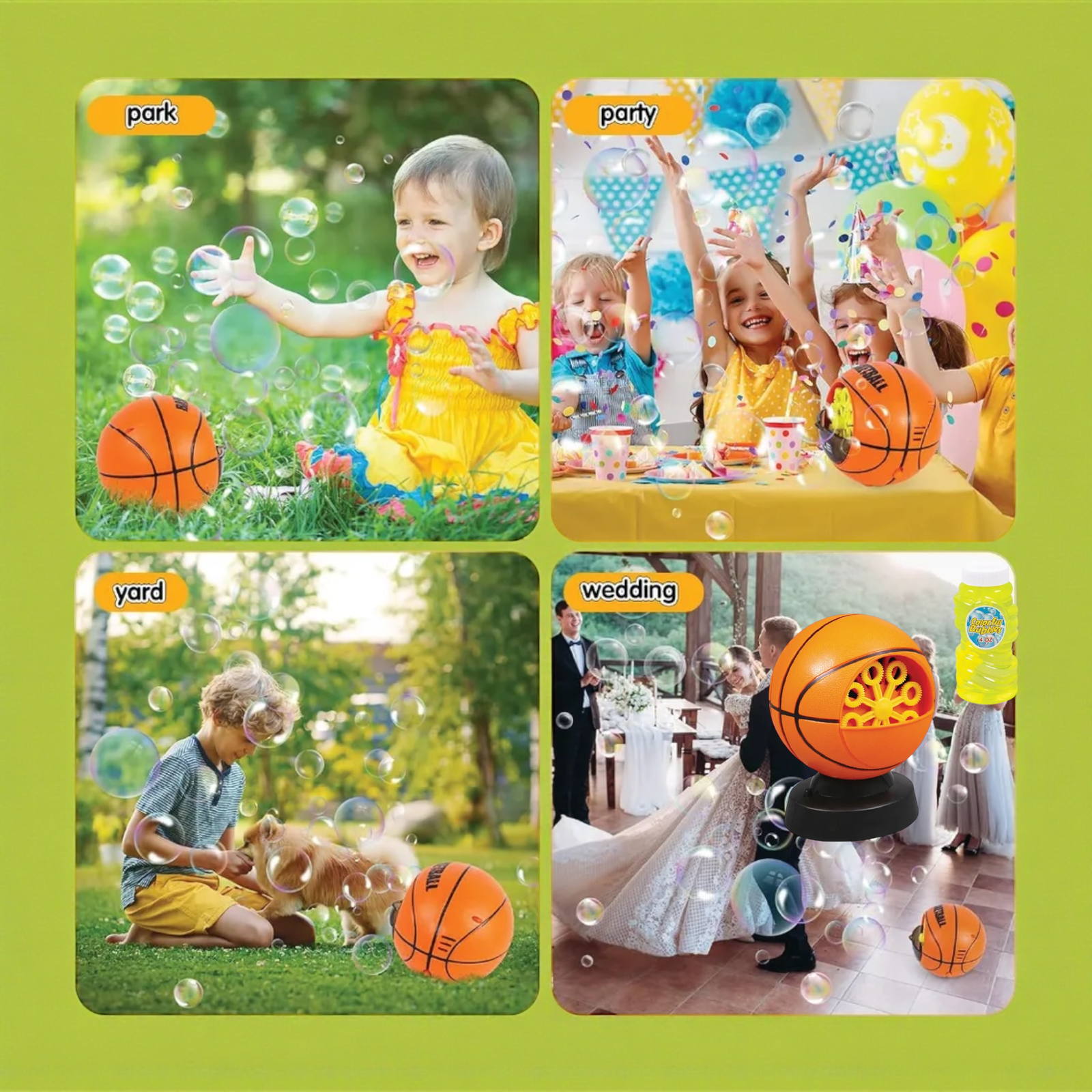 آلة الفقاعات بتصميم كرة السلة موديل 396A - Basketball Bubble Machine 396A - الصورة 3