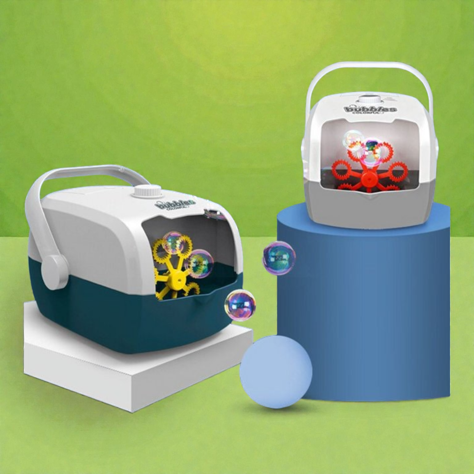 آلة فقاعات بإضاءة وزجاجة فارغة 115 مل - عبوة 2 / Bubble Machine with Light & Empty Bottle 115ML - Pack 2 - الصورة 9