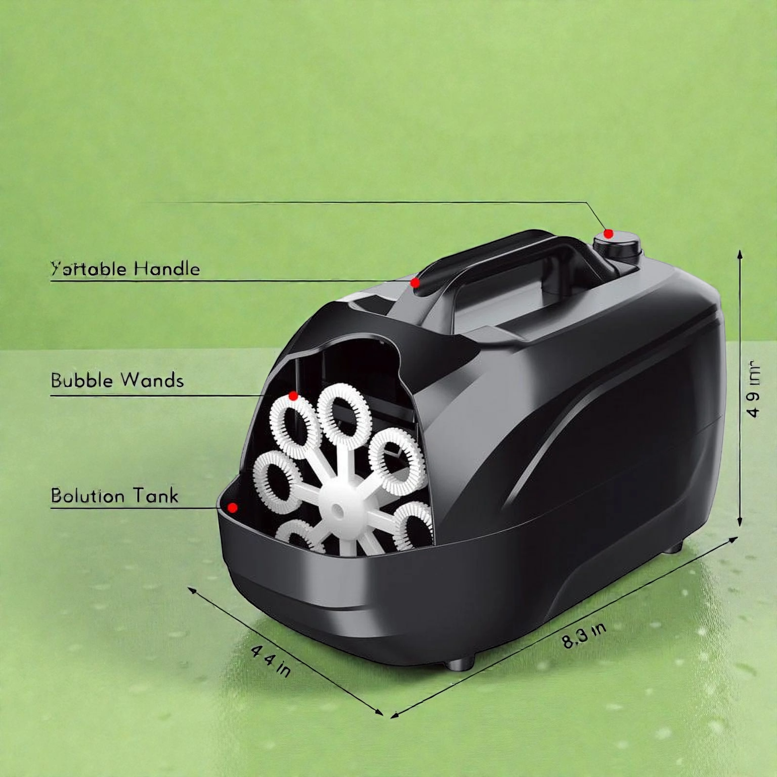 آلة فقاعات بإضاءة وزجاجة فارغة 115 مل - عبوة 2 / Bubble Machine with Light & Empty Bottle 115ML - Pack 2 - الصورة 7