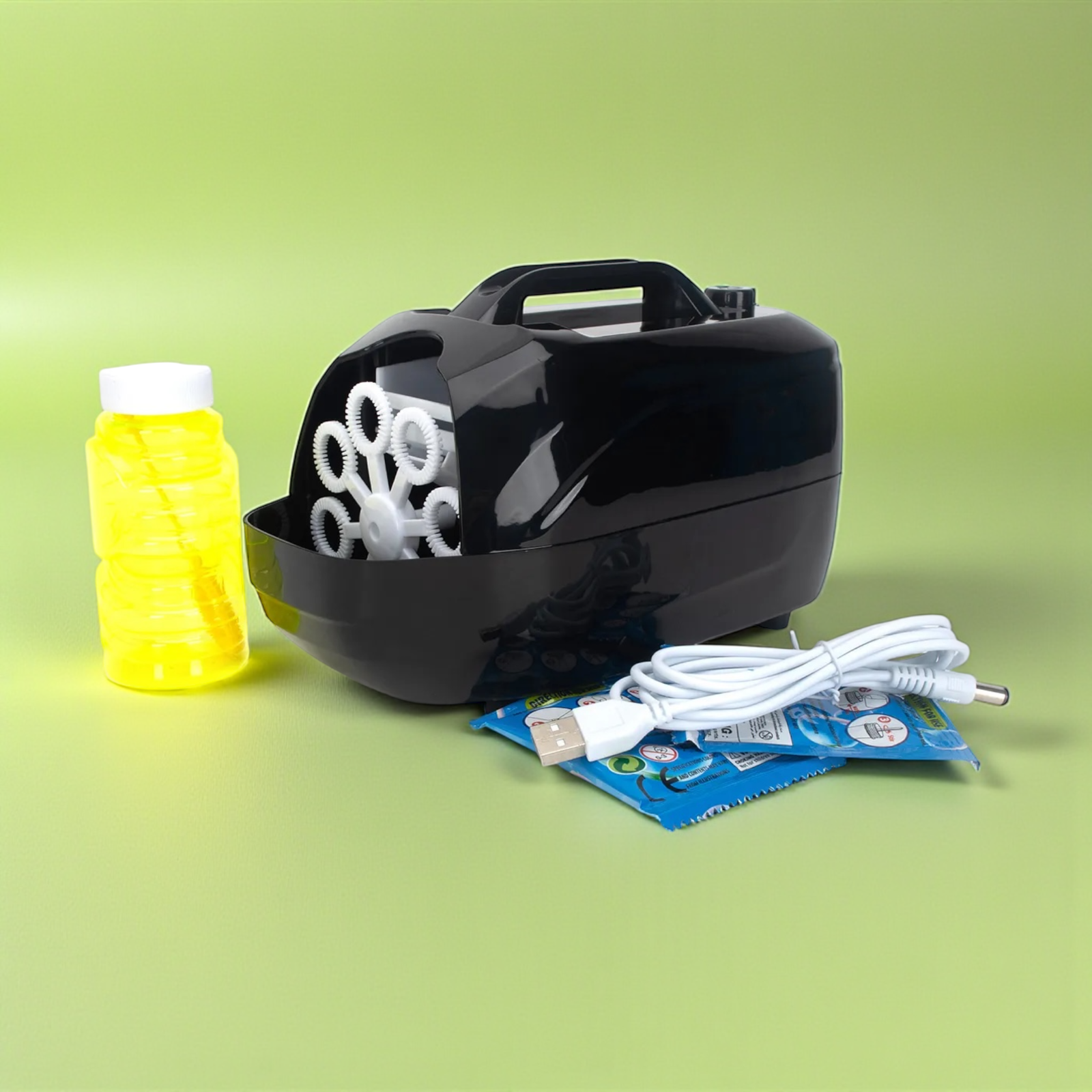 آلة فقاعات بإضاءة وزجاجة فارغة 115 مل - عبوة 2 / Bubble Machine with Light & Empty Bottle 115ML - Pack 2 - الصورة 5