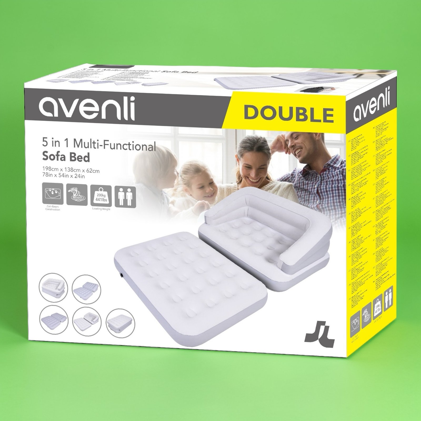 سرير كنبة هوائي مخملي 5 في 1 – 5 IN 1 Flocked Sofa Bed - الصورة 3