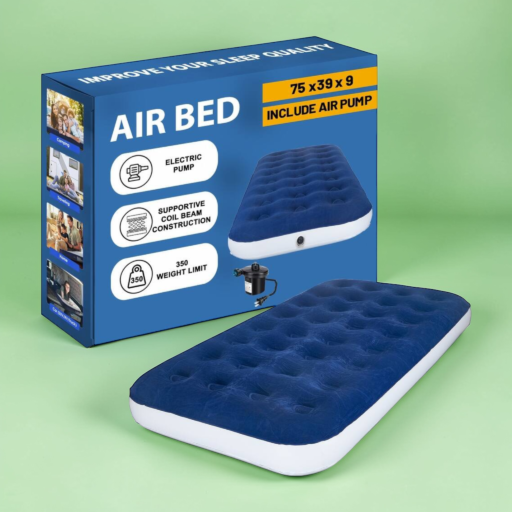 مرتبة هوائية مزدوجة بمضخة قدم مدمجة – Double Airbed with Built-in Foot Pump