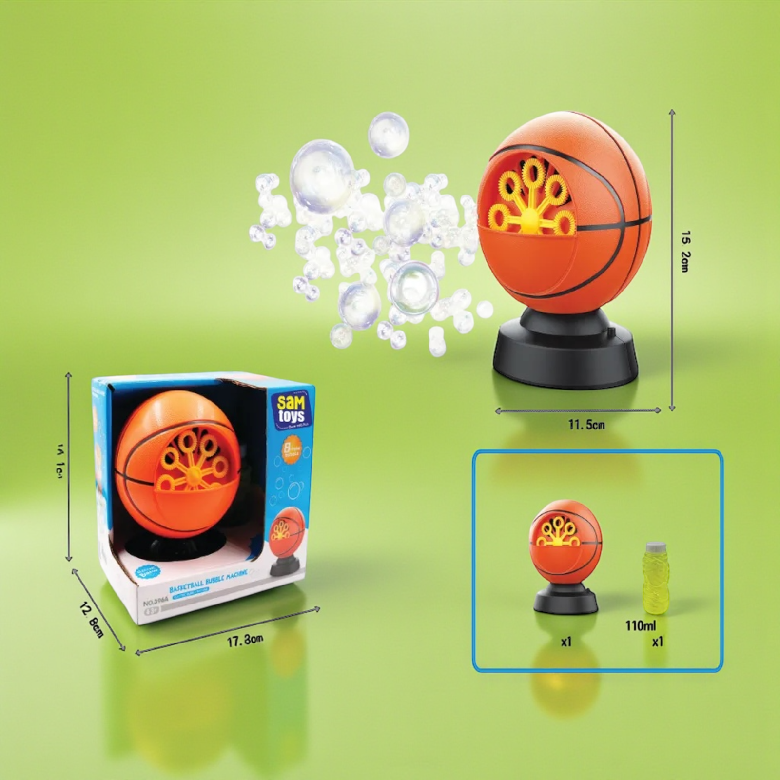 آلة الفقاعات بتصميم كرة السلة موديل 396A - Basketball Bubble Machine 396A