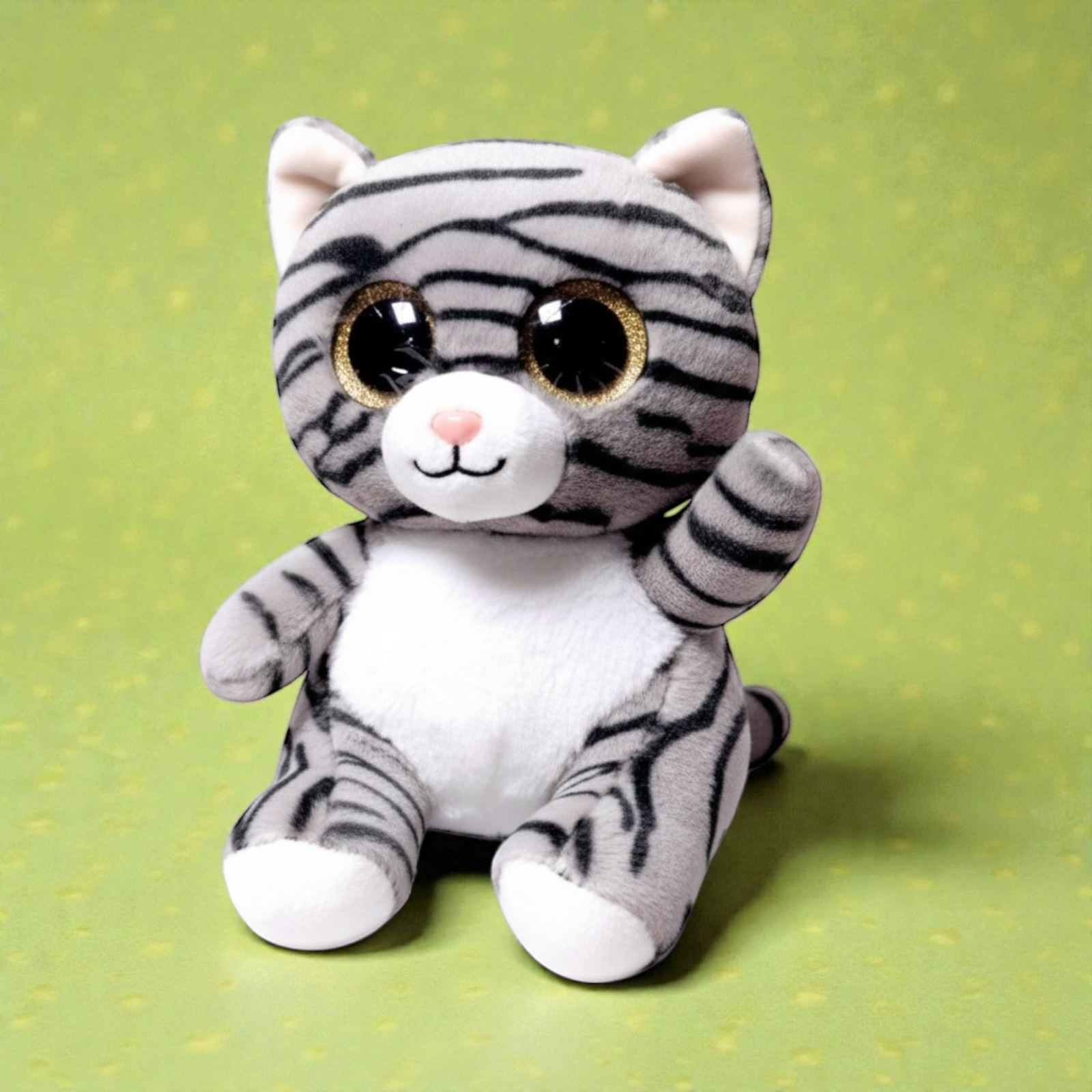 دمية قطيفة قط رمادي مخطط - Plush Cat - Grey Tabby