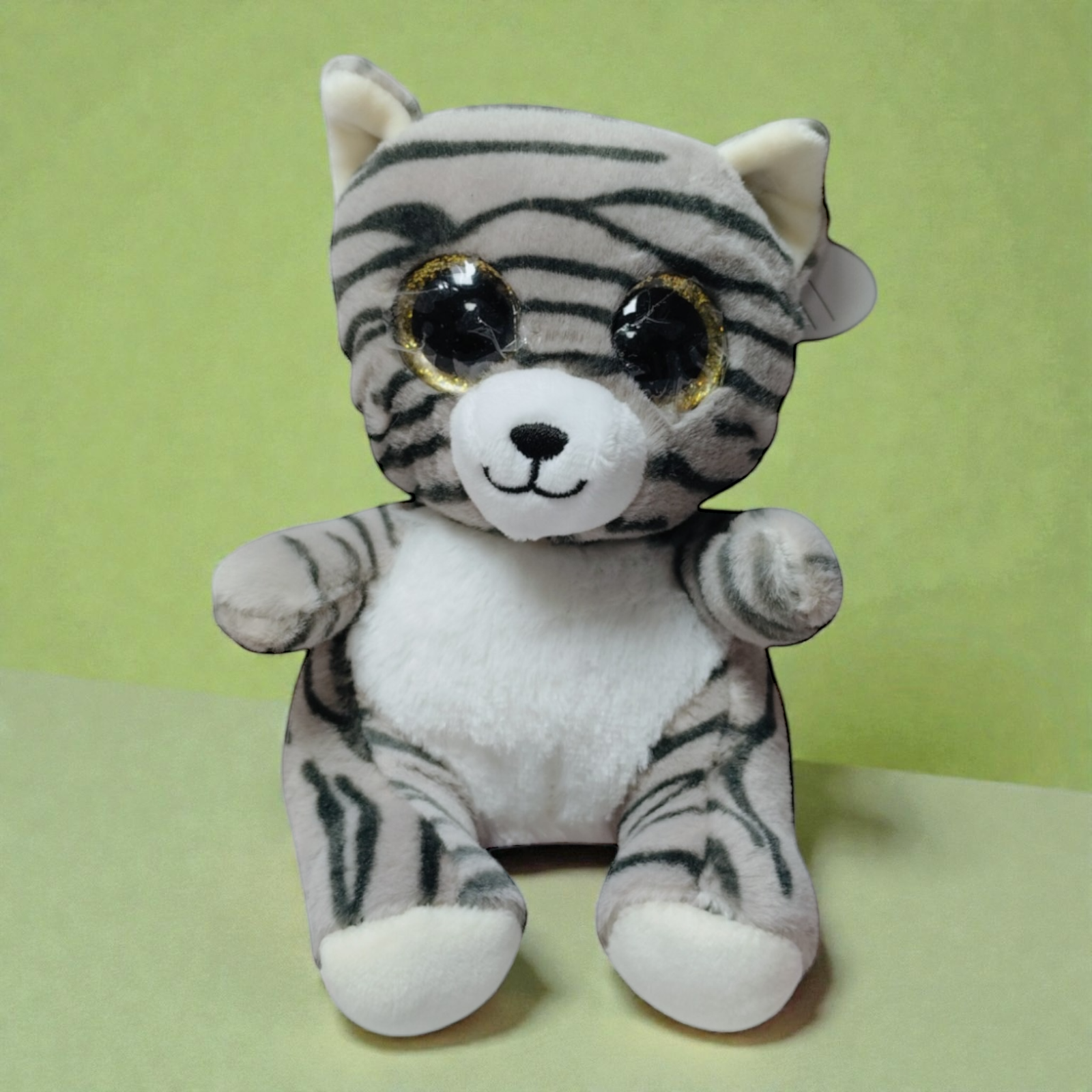 دمية قطيفة قط رمادي مخطط - Plush Cat - Grey Tabby - الصورة 8